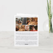 Year In Review Christmas Newspaper 6 Photos Folded カード (裏面)