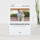 Year In Review Christmas Newspaper Multi Photo シーズンカード (裏面)