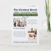 Year In Review Christmas Newspaper Multi Photo シーズンカード (正面)
