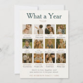 Year in Review Christmas What a Year Holiday 招待状 (裏面)