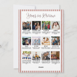 Year in Review Christmas with Arch Photo & Red Bow シーズンカード