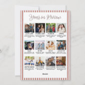 Year in Review Christmas with Arch Photo & Red Bow シーズンカード (裏面)