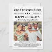 Year in Review Classic Newspaper Christmas Photo シーズンカード (正面)