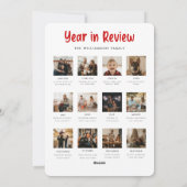 Year In Review Family Pet Photo Christmas Collage シーズンカード (裏面)