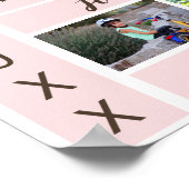 Year in Review Family Photo Collage Album ポスター (角)