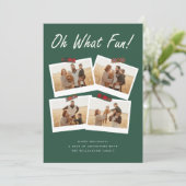 Year in Review Family Photo Collage Christmas シーズンカード (スタンド正面)