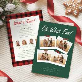 Year in Review Family Photo Collage Christmas シーズンカード