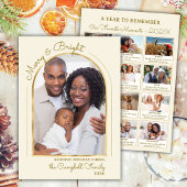 Year in Review Gold Beige Arch 13 Photo Collage シーズンカード