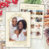 Year in Review Gold Beige Arch 13 Photo Collage シーズンカード