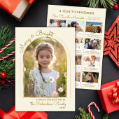 Year in Review Gold Beige Arch 13 Photo Collage シーズンカード