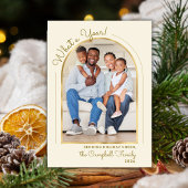  Year in Review Gold Beige Arch Photo Collage シーズンカード