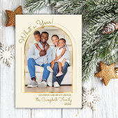  Year in Review Gold Beige Arch Photo Collage シーズンカード