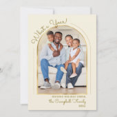  Year in Review Gold Beige Arch Photo Collage シーズンカード (正面)