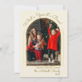 Year in Review Gold Script Arch Photo Collage シーズンカード (正面)