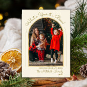 Year in Review Gold Script Arch Photo Collage シーズンカード