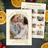 Year in Review Gold Script Arch Photo Collage シーズンカード