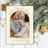 Year in Review Gold Script Arch Photo Collage シーズンカード