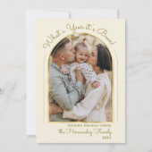 Year in Review Gold Script Arch Photo Collage シーズンカード (正面)