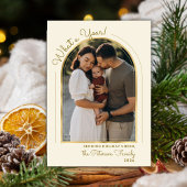 Year in Review Modern Gold Arch Photo Collage シーズンカード