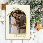 Year in Review Modern Gold Arch Photo Collage シーズンカード