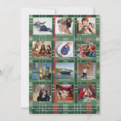 Year in Review Multi Photo Modern Merry Christmas カード (裏面)