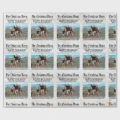 Year In Review Newspaper Christmasのプレビュパーソナライズされたー ラッピングペーパー (フラット)