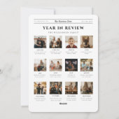 Year In Review Newspaper Photo Christmas Collage シーズンカード (裏面)