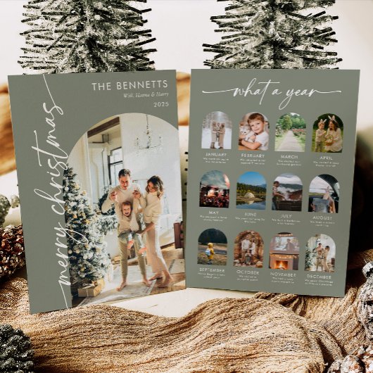 Year In Review What A Year Merry Christmas Photo シーズンカード