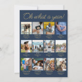 Year In Review What A Year Photo Christmas Collage シーズンカード (裏面)