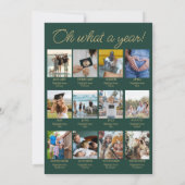 Year In Review What A Year Photo Christmas Collage シーズンカード (裏面)