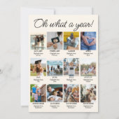 Year In Review What A Year Photo Christmas Collage シーズンカード (裏面)