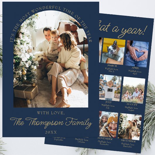 Year In Review What A Year Photo Christmas Collage シーズンカード