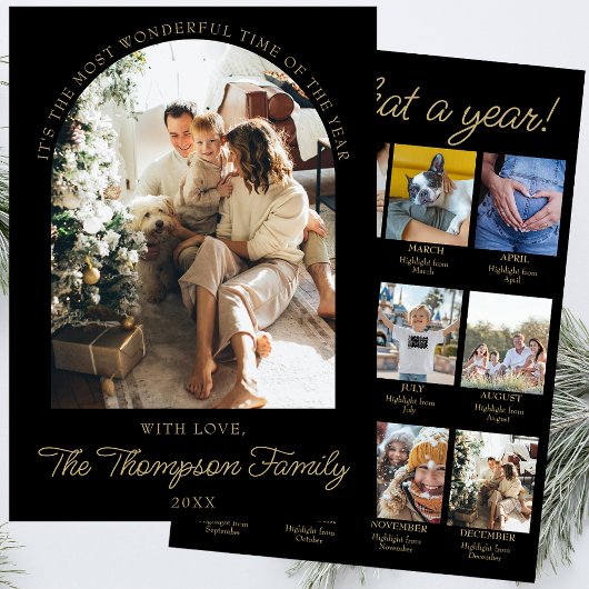 Year In Review What A Year Photo Christmas Collage シーズンカード