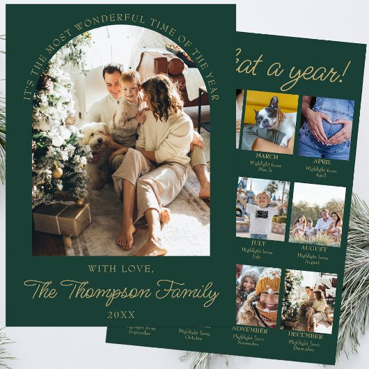 Year In Review What A Year Photo Christmas Collage シーズンカード