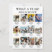 Year In Review What A Year Photo Collageクリスマス シーズンカード (裏面)