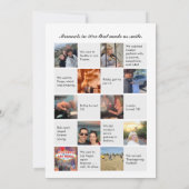 Year in Review What a Year Photo Collage Christmas シーズンカード (裏面)