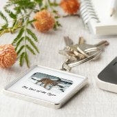 Year of エレガント the Tiger Winter Photo キーホルダー (側面)