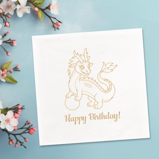 Year of Dragon Birthday 箔ナプキン