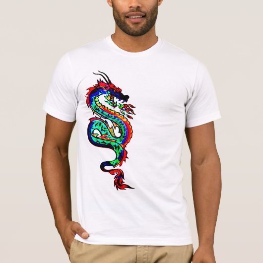 Year of Dragon Shirt - Red 中国の Graphic Tee Tシャツ (正面)