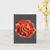 Year Of Horse 2026 Chinese Zodiac Lunar New Year  カード (黄色い花)