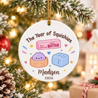 Year of Squishies Kids Christmas セラミックオーナメント