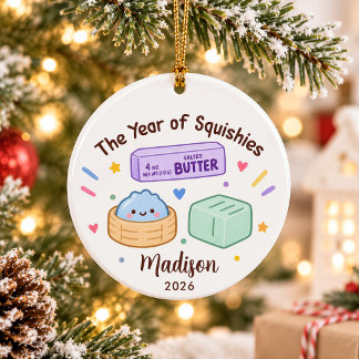 Year of Squishies Kids Christmas セラミックオーナメント
