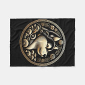 Year Of The Dog 2030 Lunar New Year Chinese New Ye フリースブランケット (正面(横))