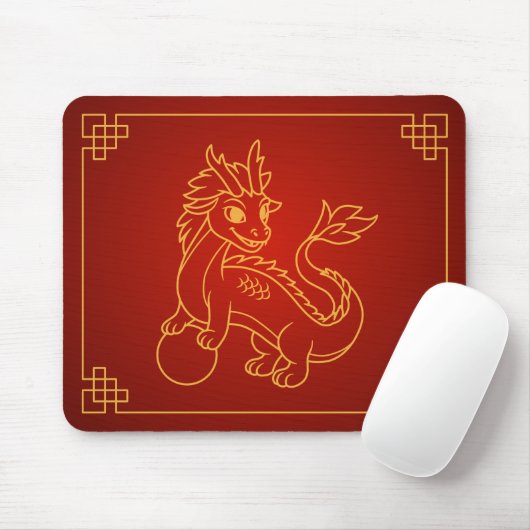 Year of the Dragon Chinese Zodiac マウスパッド (マウス)