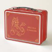 Year of the Dragon Chinese Zodiac メタルランチボックス (裏面)