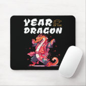 Year Of The Dragon Funny Dragons Chinese Zodiac Si マウスパッド (マウス)