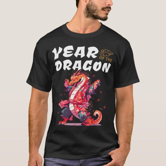 Year Of The Dragon Funny Dragons Chinese Zodiac Si Tシャツ (正面)