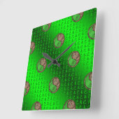 Year of the Earth Goat スクエア壁時計 (傾斜)