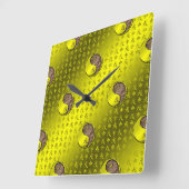 Year of the Earth Monkey スクエア壁時計 (傾斜)