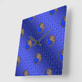 Year of the Earth Ox スクエア壁時計 (傾斜)